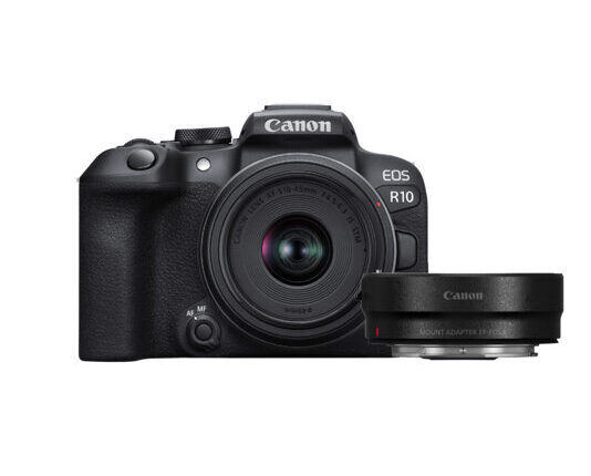 Canon EOS R10 + RF-S 18-45mm F4.5-6.3 IS STM + Lens-Adapter