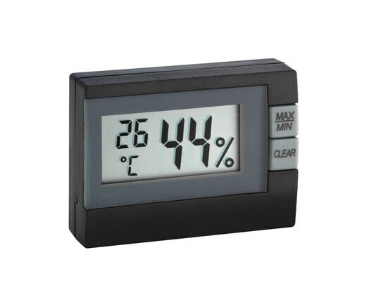 Digitaler Thermo- und Hygrometer schwarz